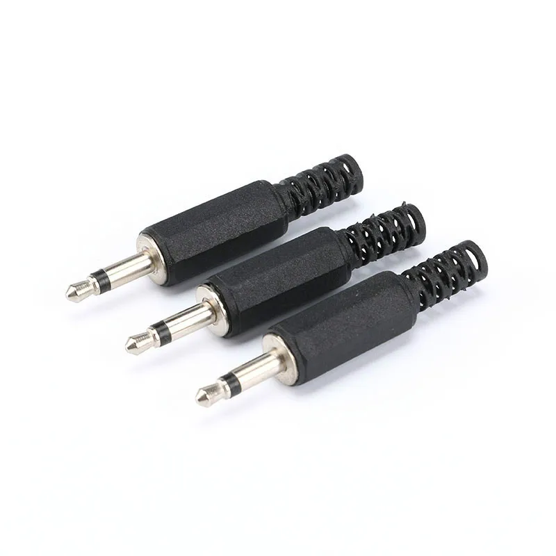 10Pcslot 3.5mm jack plug Audio Jack Plug Headphone male Connector 3.5 Mono plug with Black Plastic Housing for phone (3)