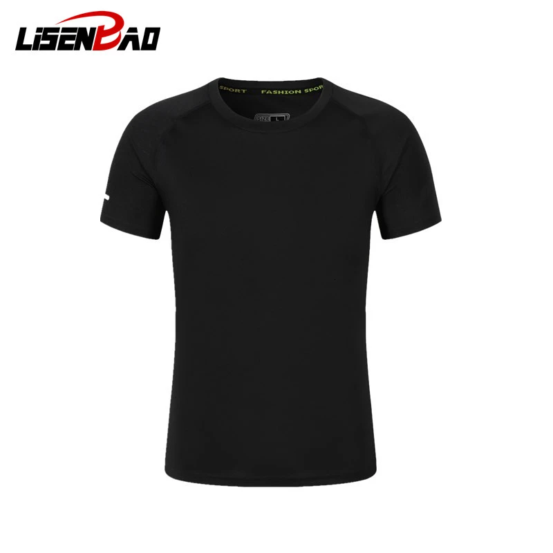 

LiSENBAO 2019 New Solid color Breathable Polyester T Shirt Mens T-shirts Summer Skateboard Tee Boy Skate Tshirt Top 3XL LS-1869