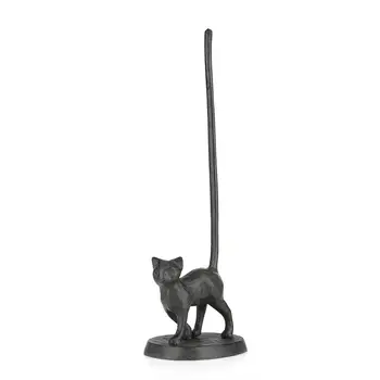 

13 In Cast Iron Cat Paper Towel Holder Decorative Animal Toilet Paper Roll Holder Antique Cast Iron Organizer Paper Towel Stand