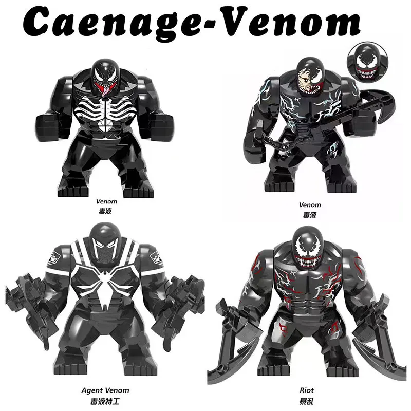 Action Figure Hulk Venom Carnage Riot Super Heroes Building Blocks Figure Giocattoli Per Bambini Regali
