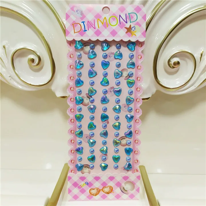 2  Colorful Rhinestones Starfish Flower Sticker Diy Jewelry Pineapple Lip Resin Diamond Sticker For Women Phone Nails Decor