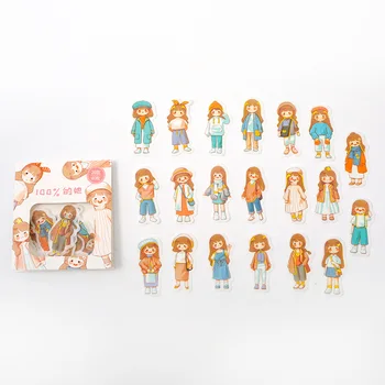

40 pcs/ Bag Lovely School Girls Diary Decorative Stickers DIY Sealing Paste Stick Label