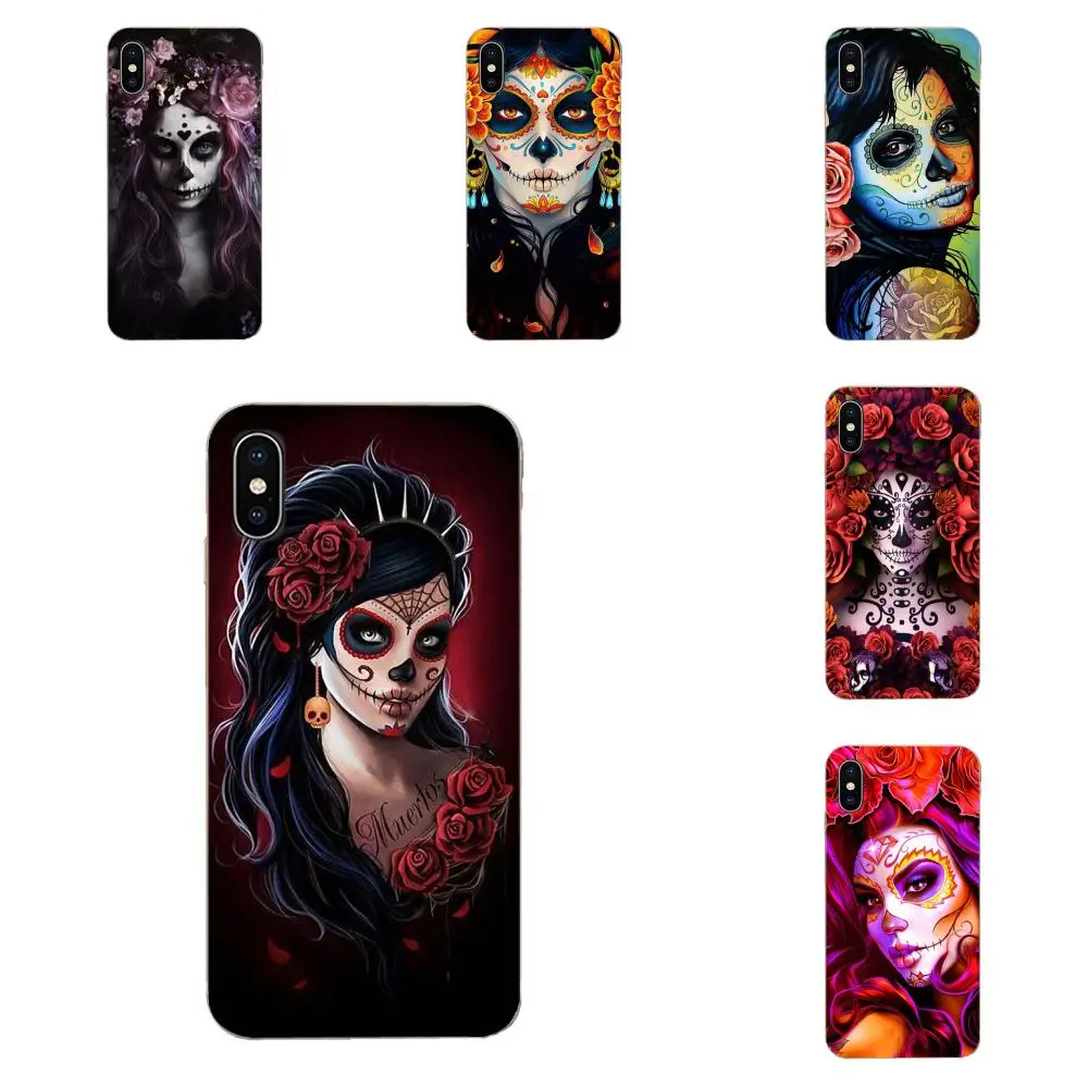 Catrina красивая роза с изображением черепа для девочек арт huawei Nova 2 V20 Y3II Y5 Y5II Y6 Y6II Y7 Y9