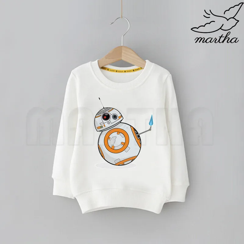 B Детская толстовка с капюшоном с милым принтом «Звездные войны» Bb8; детская одежда; детская толстовка с героями мультфильмов - Цвет: B
