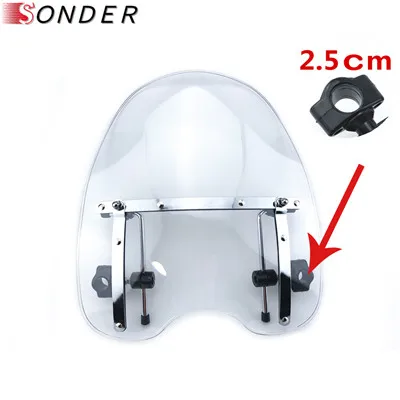 Быстрая мотоцикл ветровое стекло для Harley Davidson Sportster Dyna Glide Softail XL 883 1200 XL883 X48 - Цвет: Clear-2.5cm