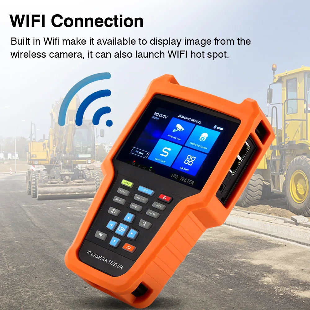 

CCTV Tester Wifi function Touch Screen Security Camera Tester Handhold 4 Inch IPS Screen 8MP S CVI HDMI SDI TV IP Camera Tester