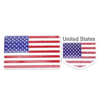 

American Flag 3D Car Sticker Auto Decor Decal Badge Emblem Car Styling Stickers Scratch Block Car Sticker