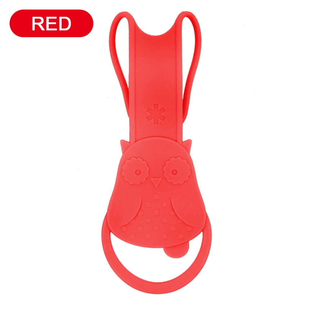 Регулируемая детская Тяговая веревка, не теряющаяся, для малышей, ремни безопасности, силиконовый, мягкий, для прогулок, браслет, ручка для коляски - Цвет: Красный