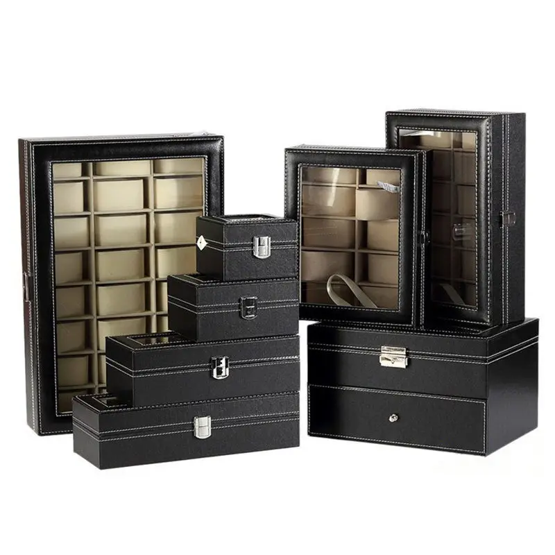 2/6/10/12 Slots Pu Leather Watch Storage Box Organizer New Mechanical