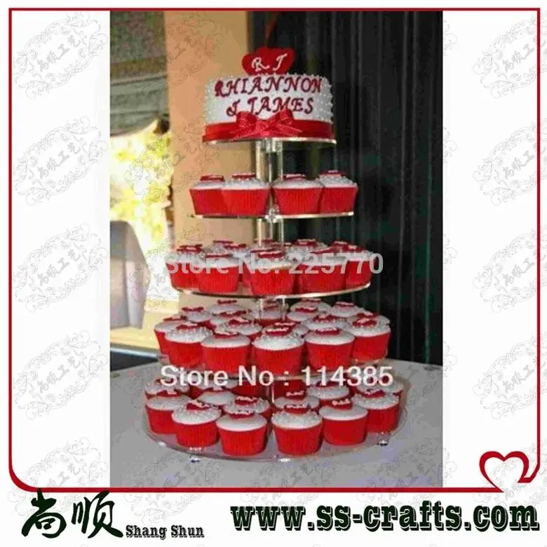 

Дешево! Прозрачная 5-уровневая круглая акриловая подставка для капкейков для свадебной вечеринки акриловая подставка для капкейков
