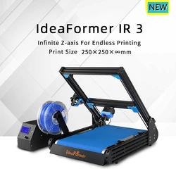 Ideaformer – imprimante 3D IR 3, nouveau Design, 250x250 x, mm, infinité, axe Z, Structure core xy, Double engrenage, extrudeuse pour le bricolage 