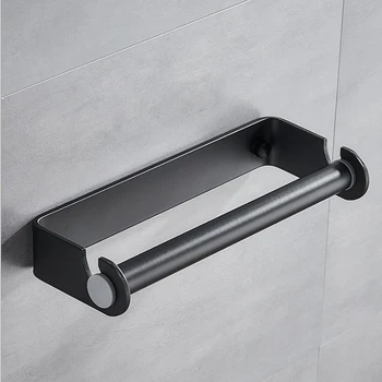

Free-punch Kitchen Paper Holder Bathroom Towel Holder Space Aluminum Roll Paper Holder Kitchen Plastic Wrap Holder