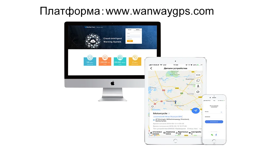 WanWanTech треквей gps система слежения дистанционное управление программное обеспечение gps