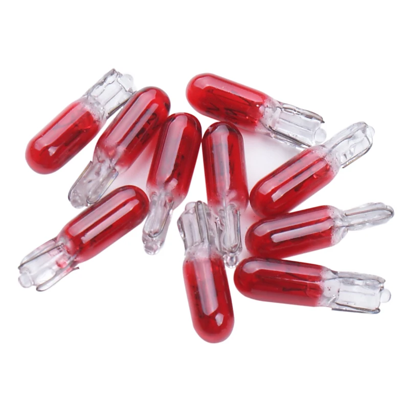 

Blue/red/amber/yellow 10/20pcs W2W T5 12v 1.2w car halogen lamp instrument lights Dashboard bulb auto interior light Car Styling