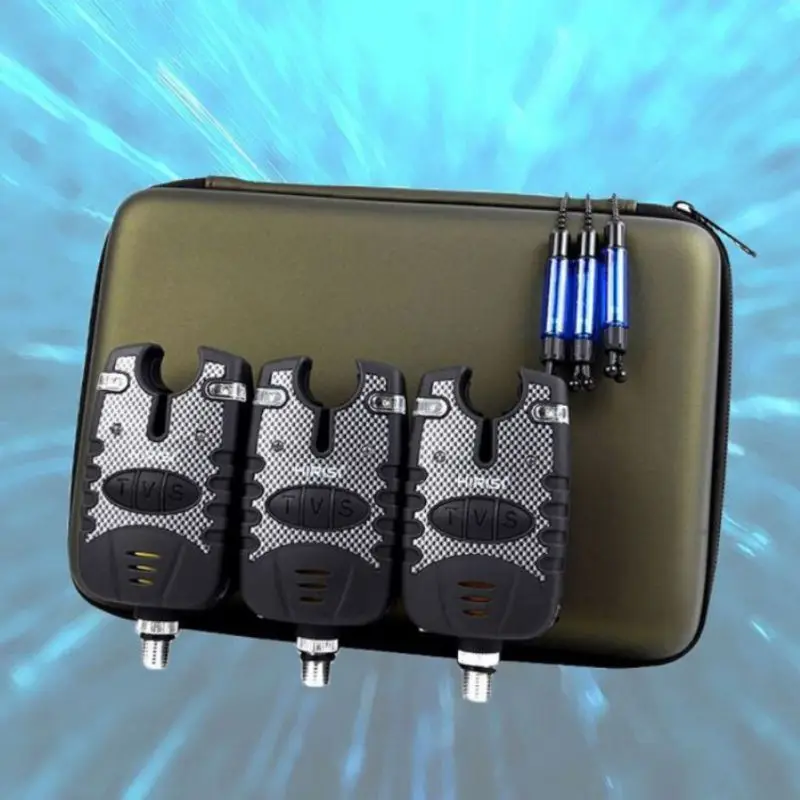  Fishing Bite Alarm Swinger Set Rainproof Portable Light Sound Alert Electronic Alarms Indicator Sup