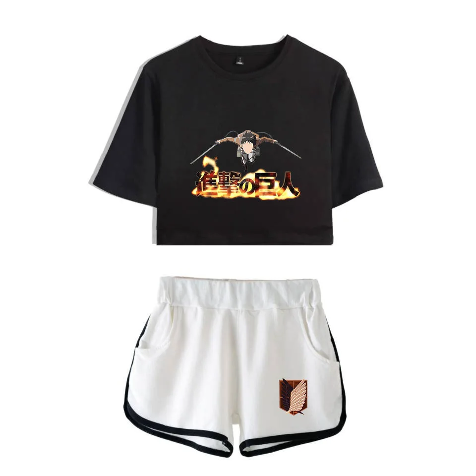 COSREA Attack On Titan Cosplay Costume Survey Corps Logo Short Sleeve Shirt Sport Suits Girls Tees Shorts T Running Sets Women -Zentai shop online Hc0406d3392f140b38b013d58b90847ebC.jpg