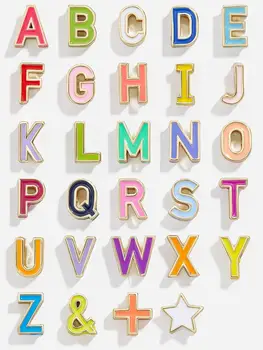 

New Fashion Gold Enamel Alphabet Charms Color Capital Letter Beads Initial Pendants Alloy Jewelry Making Accessories DIY
