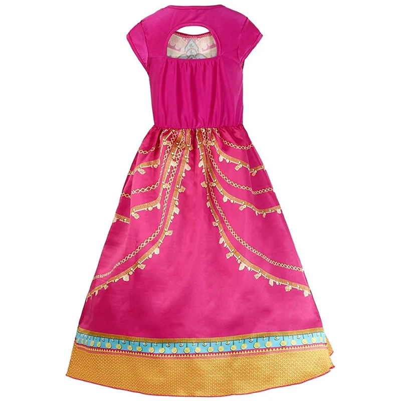 Арабское платье цвета жасмин-ап принцессы для девочек; классическое сказочное платье; маскарадный костюм на Хэллоуин