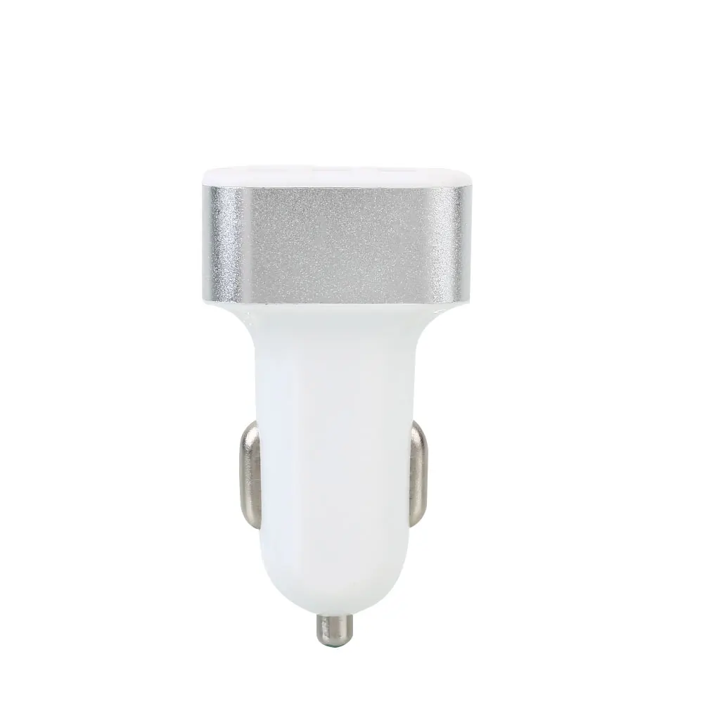 Автомобильный прикуриватель DC12-24V двойной USB 3 порта разветвитель зарядное устройство - Название цвета: silver color