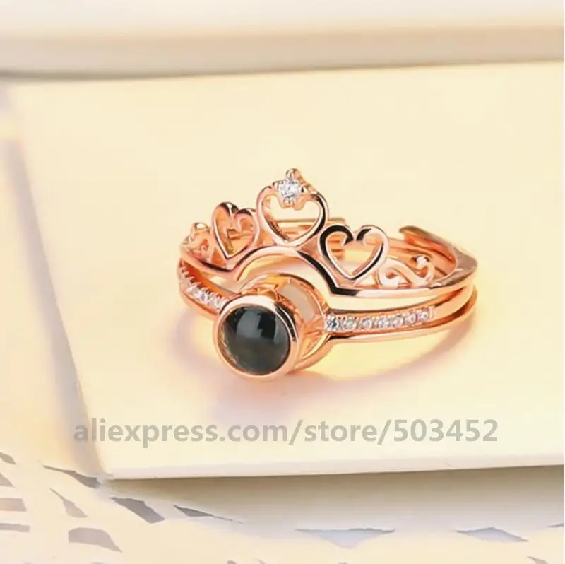 100 шт./лот, подарки для девушек, кольца для женщин, Anillos проекция, 100 языков, I Love You Mujer, кольца для влюбленных