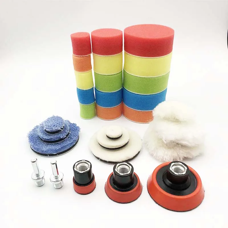 

29pcs Buffing Detailing Polishing Pad Kit Mix Size w/ M14 Thread for Rotary Tool