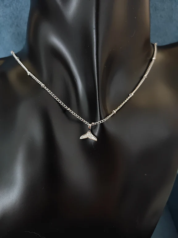 

925 Silver Long Necklace Mermaid's Tail Women's Necklace Best choice for anniversary gifts MXIAOD