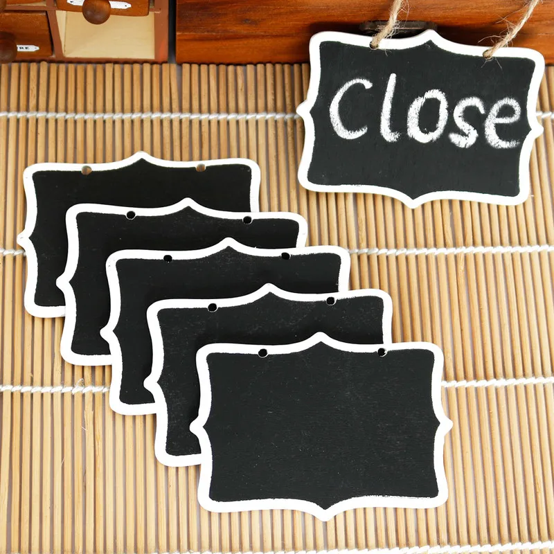 Creative String Hanging Chalk Board Blackboard Decoration Message Memo