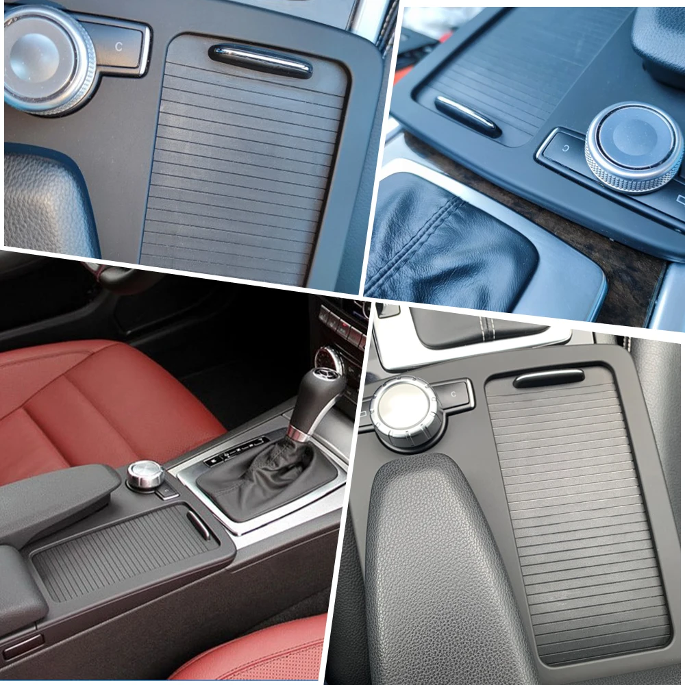 LHD Car For Mercedes Benz W204 C C180 C200 C220 E W212 E260 E300 Central Armrest Drink Cup Holder Shutter Outer Frame Panel