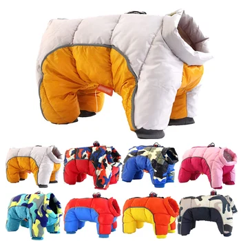 

Pet Dog Clothes Winter Warm Padded Thicker Reflective Cotton Coat Waterproof for Small Medium Dogs Four Feet Clothing B9