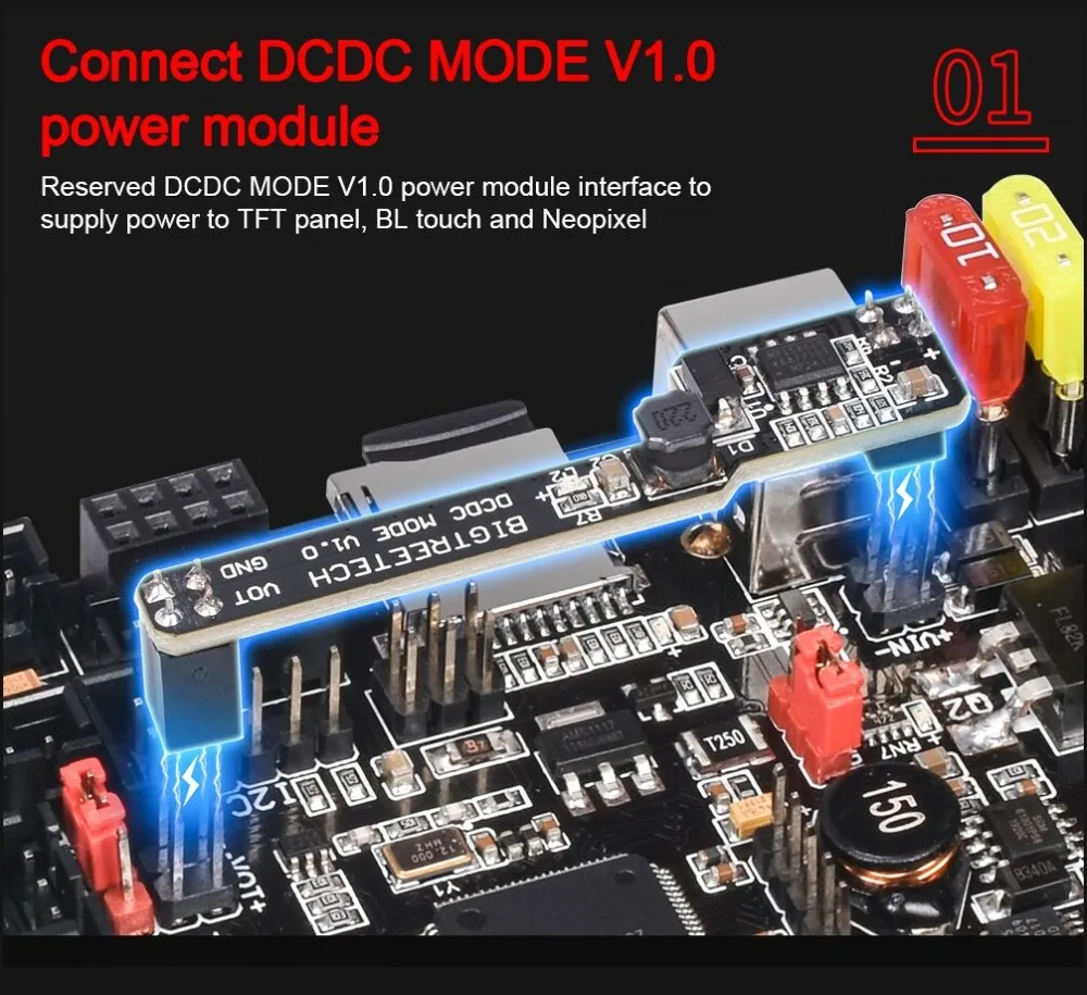 DCDC режим V1.0 силовой модуль BTT писатель прошивка мигает для wifi Moudle BTT SKR v1.4/1,4 турбо плата управления части 3d принтера