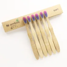 100 шт бамбуковая зубная щетка Корона Экологичная деревянная зубная щетка бамбуковая зубная щетка мягкая щетина красочная черная