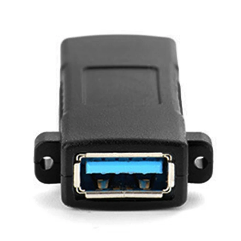 

1Pc Standard USB 2.0 3.0 Female To Female Socket Panel Mount Adapter Connector
