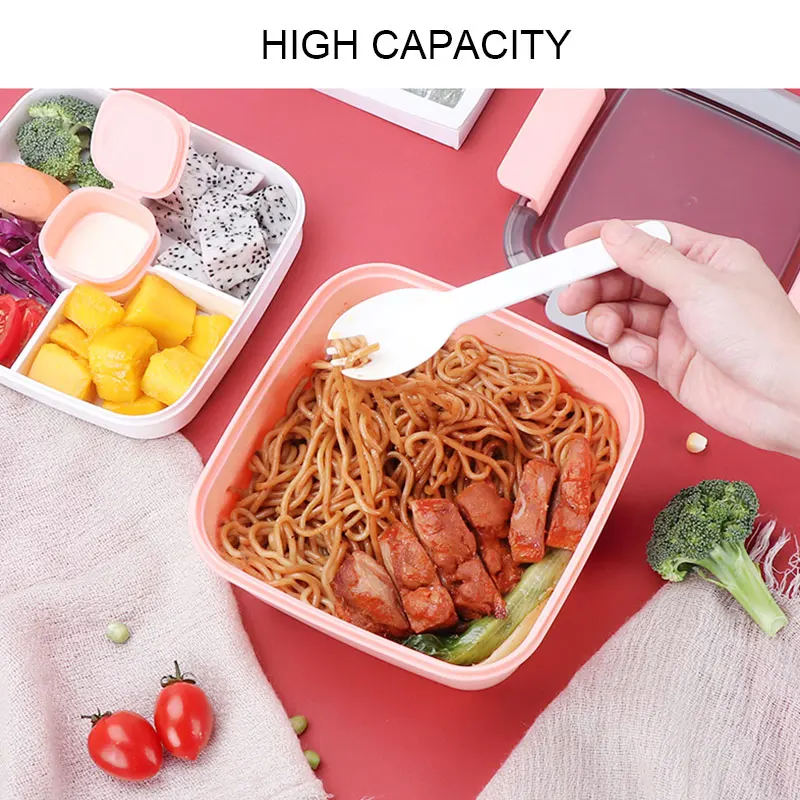 Горячий пшеничный микроволновая печь бенто Ланч бокс для пикника суши Фрукты Еда