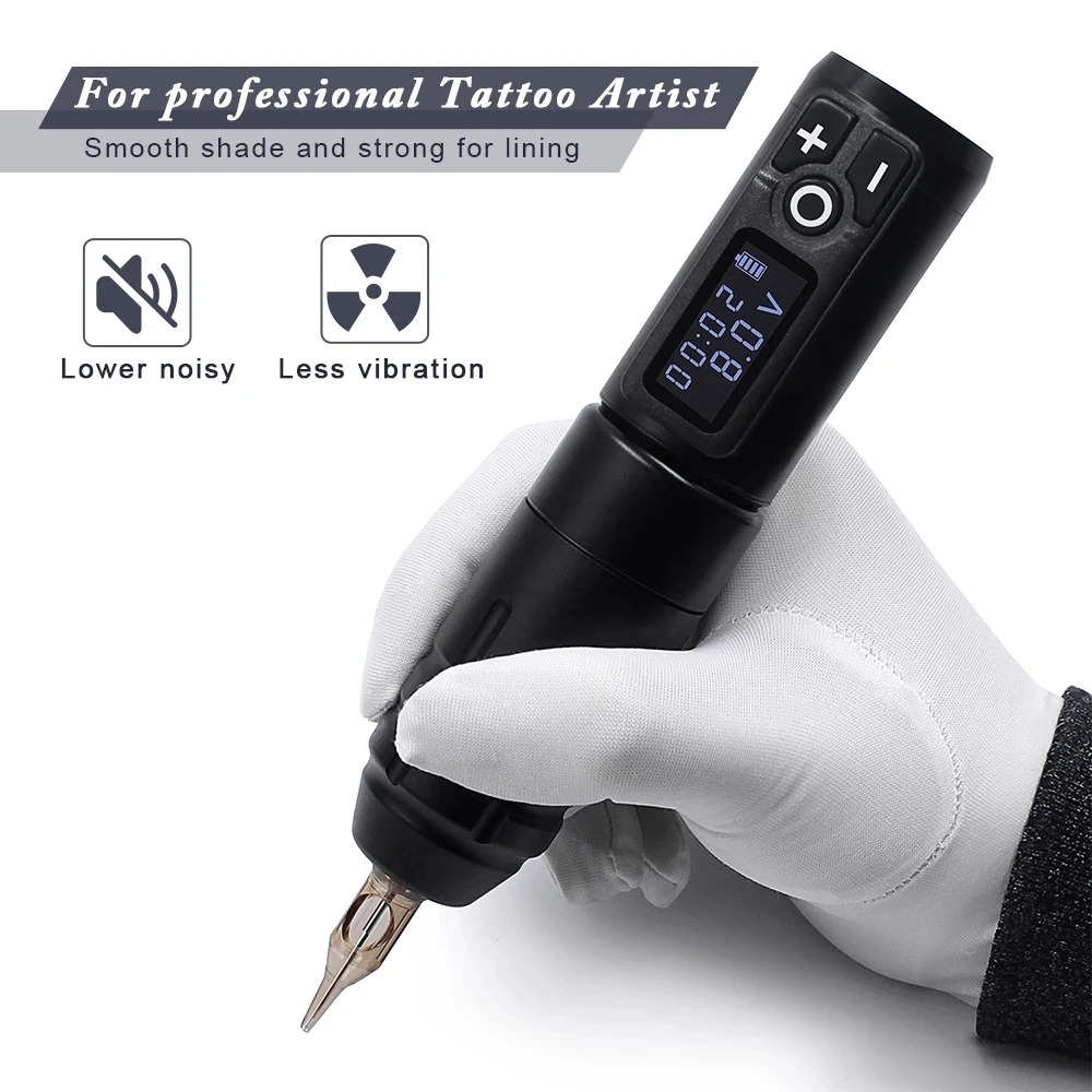 Biomaser Wireless Tattoo Machine Professional Rotary Pen Original German Motor 1800mAh Battery Fast Charge Stroke 4.0mm