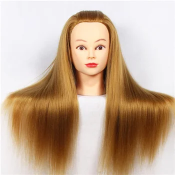 

CAMMITEVER Long Hair Mannequins Styling Heads For Hairdressers Training Head Mannequin Display