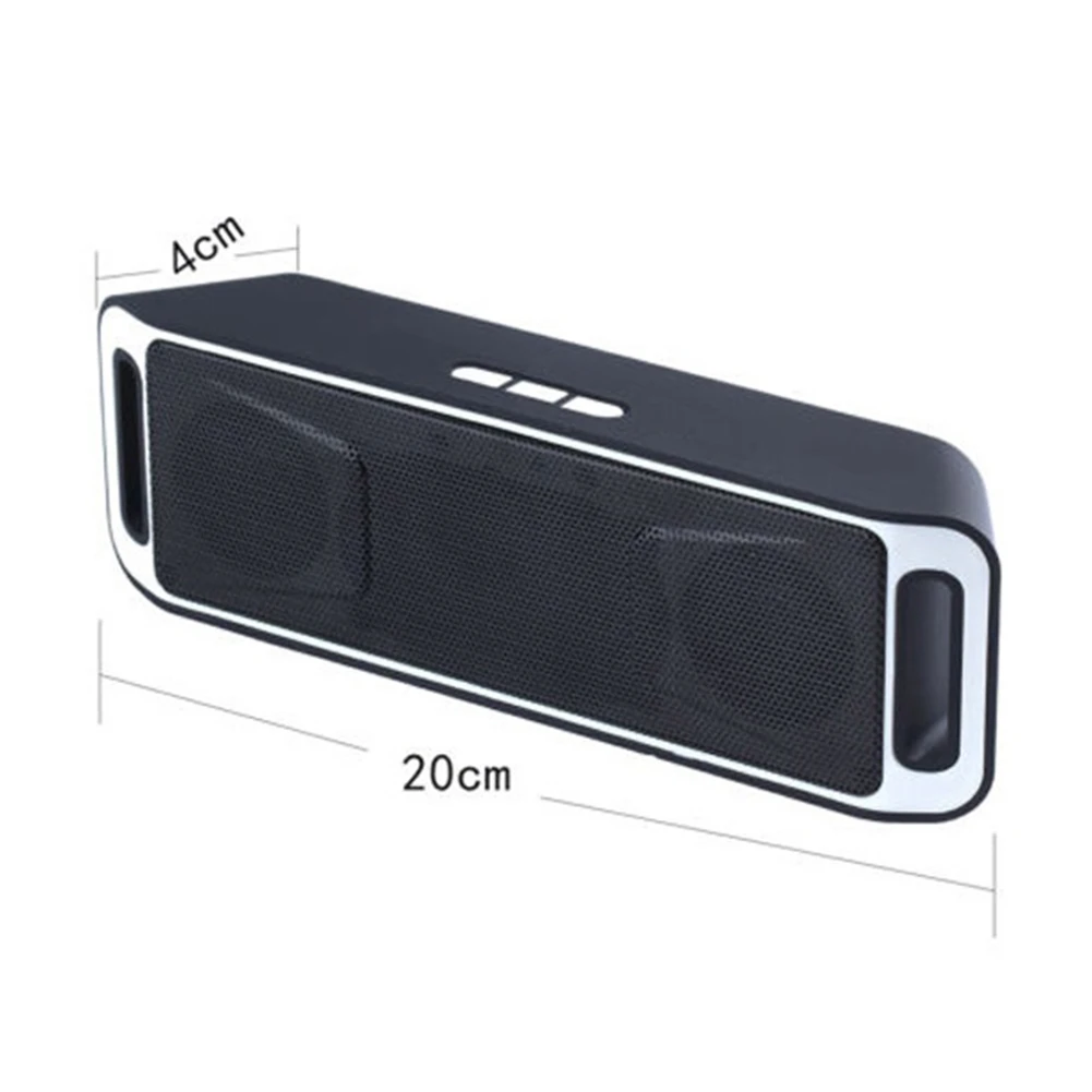 SC308 беспроводной Bluetooth динамик тяжелый сабвуфер Портативный мини Hi-Fi Картридж мини пистолет радио голосовой помощник с микрофоном
