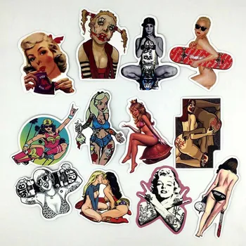 

50pcs Cartoon Anime Stickers Sexy Beauty Doodle Sticker Laptop Fridge Skateboard Auto Styling Motorcycle Helmet Car Accessories