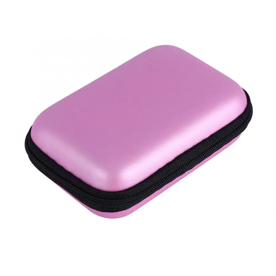 EVA жесткий водонепроницаемый чехол для хранения телефона линия наушники зарядка кабелей USB кабель защитный чехол большое пространство Органайзер коробка - Цвет: Pink