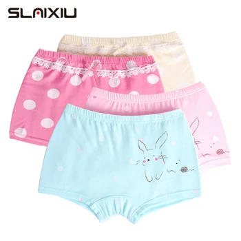 

2 pcs/lot Cute Cartoon Kids Girls Panties Children's Girls Underwear for Baby Boxer Underpants Teenage Pants Boxer