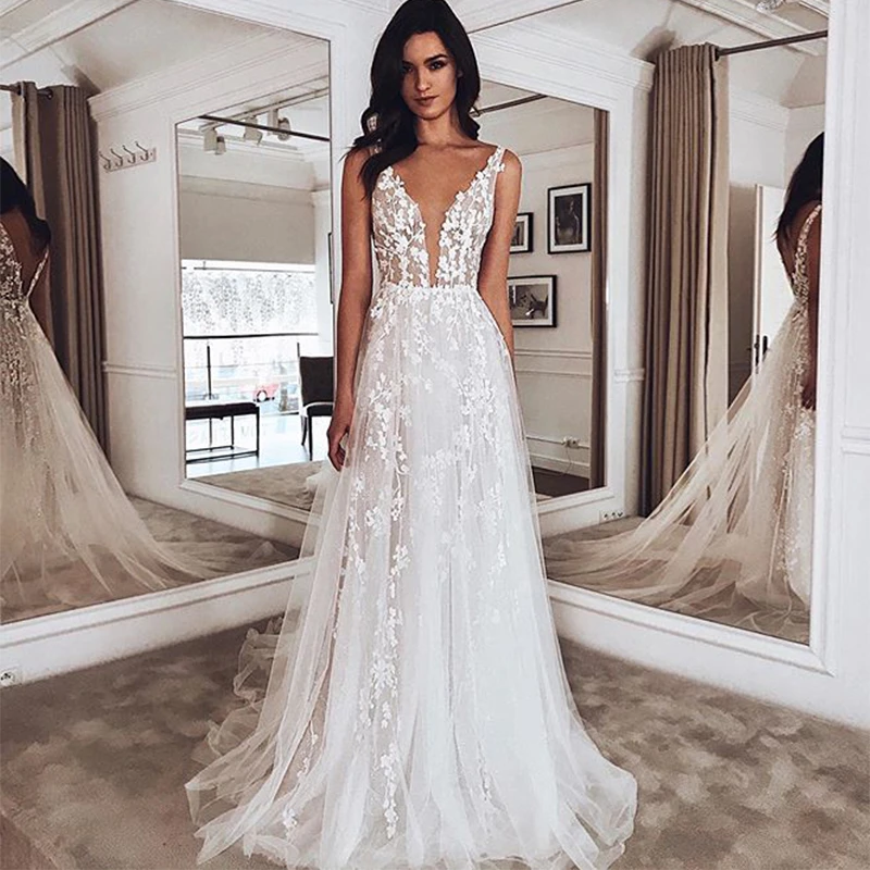 Sheath beach wedding dress Clearance