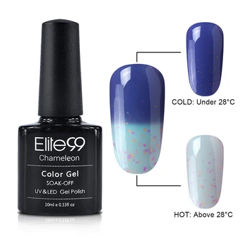 

Elite99 10ml Thermal Cheese Gel Polish Semi Permanent UV Gel Polish Soak Off Temperature Change Color Enamel Lacquer Nail Art