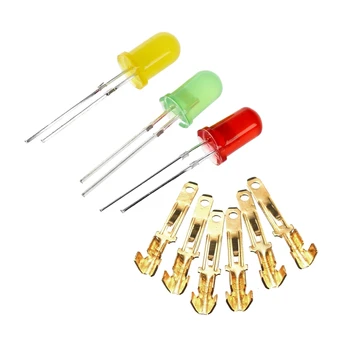 

10Pcs 6Way 2.8Mm Mini Connector Kit for Honda Motorcycle Pin Car Terminal Blade & 60Pcs 5Mm Dia Round Assorted Colors Led Light