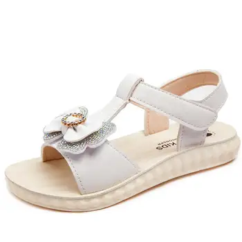 

Fashion Princess Bow Children Summer Flat Heel Sandals Big Kids Shoes 2020 New Little Girl Sandal 3 4 5 6 7 8 9 10 11 12 Years