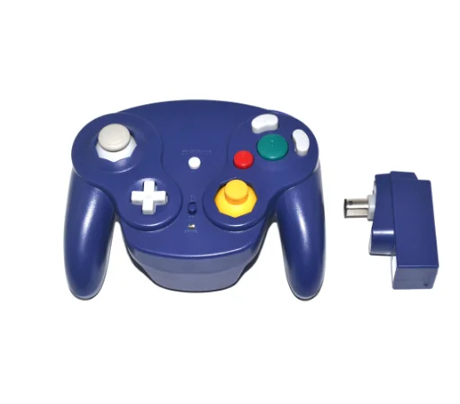 Purple Беспроводной игровой контроллер 2,4 ГГц игровой джойстик для игры-Cu-be для N-G-C для W-i shock turbo clear Функция не bluetooth - Цвет: Purple