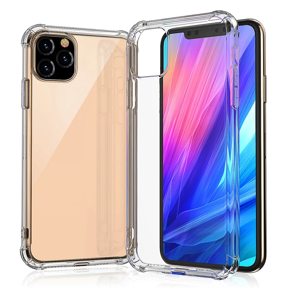 Силиконовый прозрачный чехол для телефона iPhone 11 Pro Max 2019 Ультратонкий Мягкий ТПУ