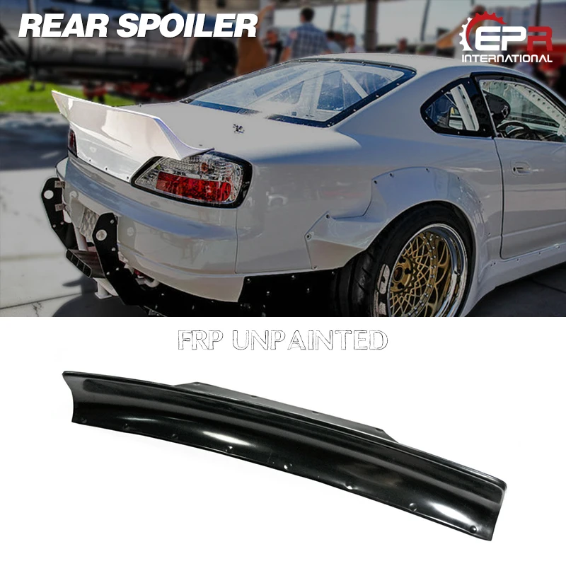 

Car Accessories For Nissan S15 Silvia RB Style Fiberglass Rear Spoiler FRP Fiber Glass Trunk Splitter Bootlid Wing Lip Drift Kit