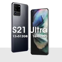 Téléphone portable galaxy S21 Ultra, écran HD de 2021 pouces, SmartPhone Android, mémoire de 12GB et 7.2 GB, caméra de 16 + 32MP, nouveauté 512