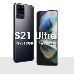 Téléphone portable galaxy S21 Ultra, écran HD de 2021 pouces, SmartPhone Android, mémoire de 12GB et 7.2 GB, caméra de 16 + 32MP, nouveauté 512 