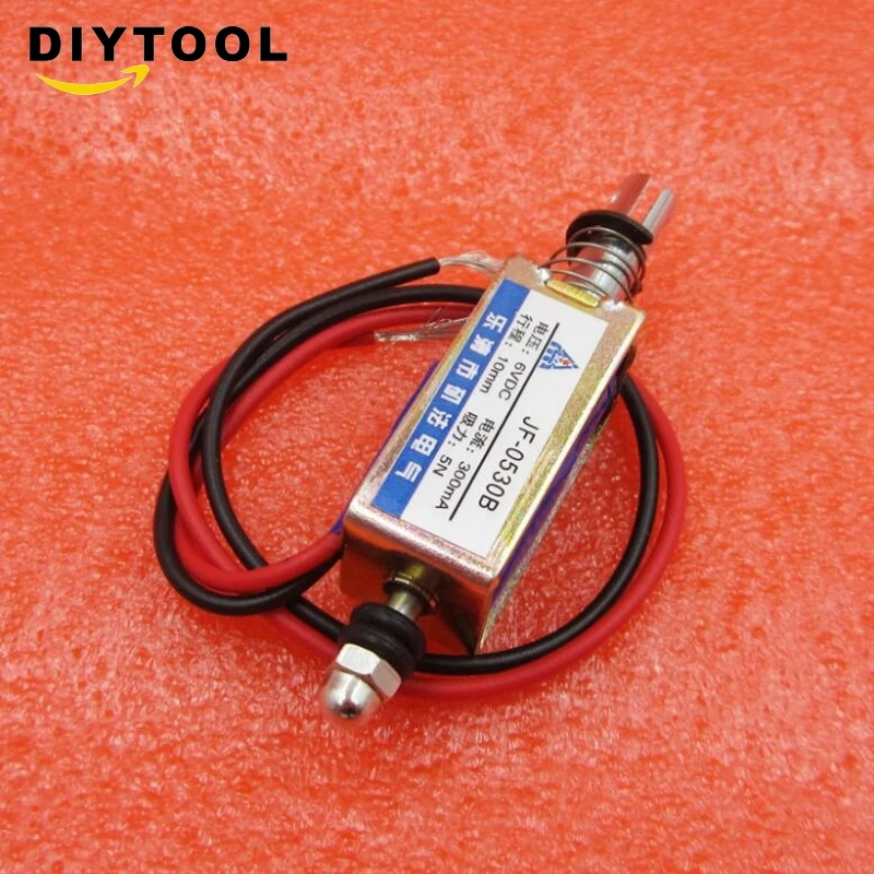 DC6V 300mA 5N/10 мм JF 0530B Pull Push Type DC Электромагнит|Детали и аксессуары для приборов| |