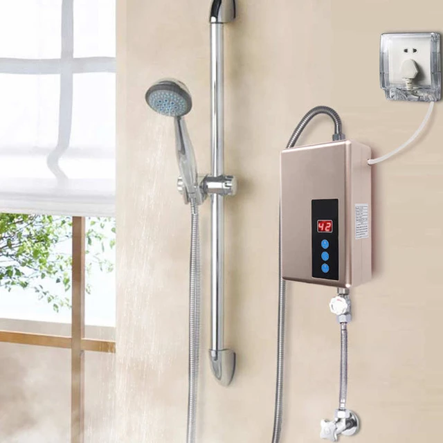 220V 5.5KW Mini Instant Electric Water Heater Tankless Shower Hot Water  System Kitchen Tool Instant